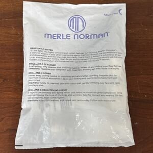 Merle Norman Brilliant C System Sample Set Cleanser Toner Serum Sealed New USA
